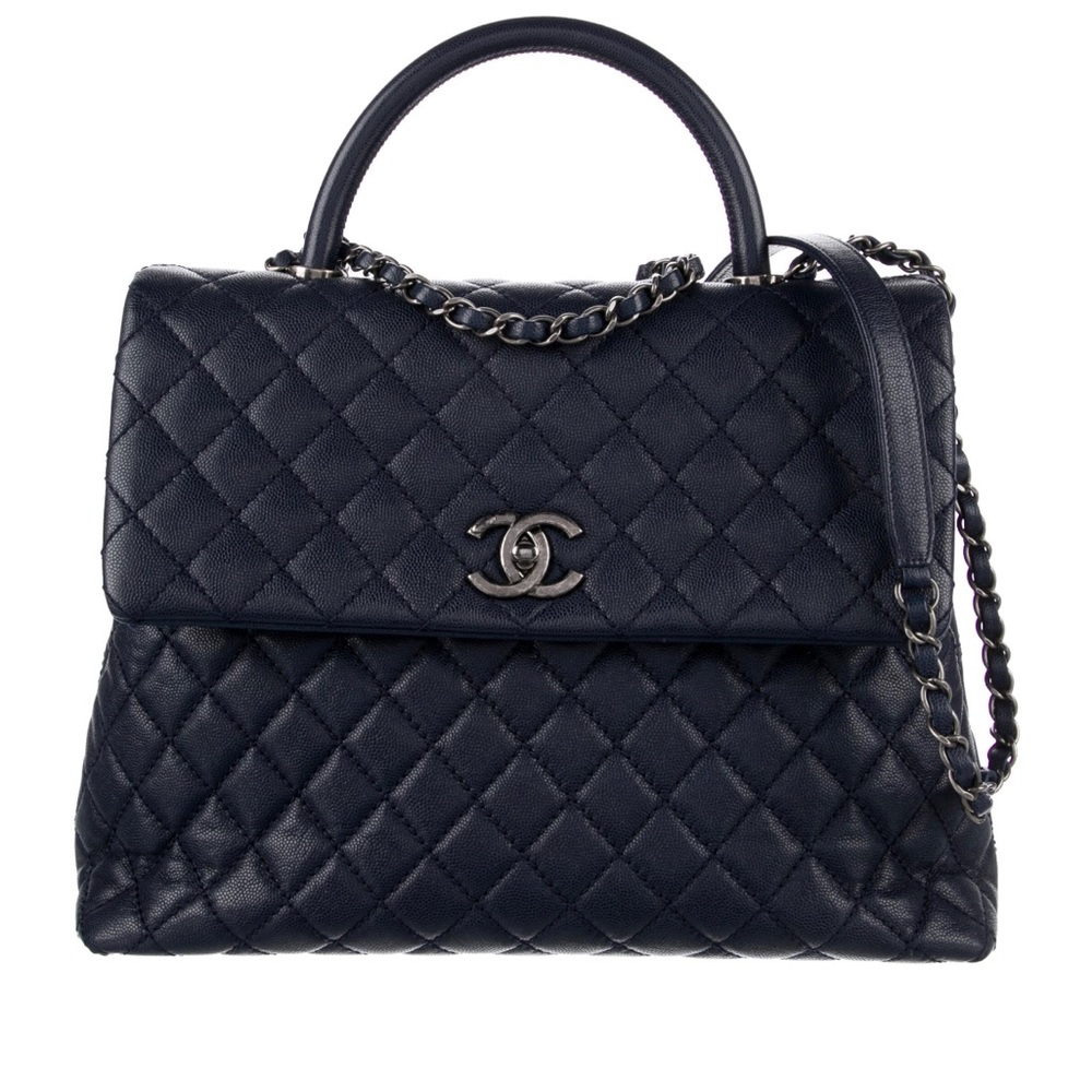 Chanel Caviar Black coco handle large